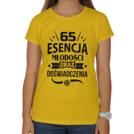 Koszulka damska na urodziny Esencja młodości i doświadczenia